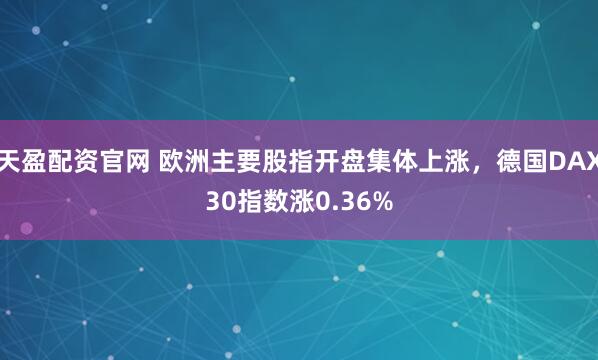 天盈配资官网 欧洲主要股指开盘集体上涨，德国DAX30指数涨0.36%